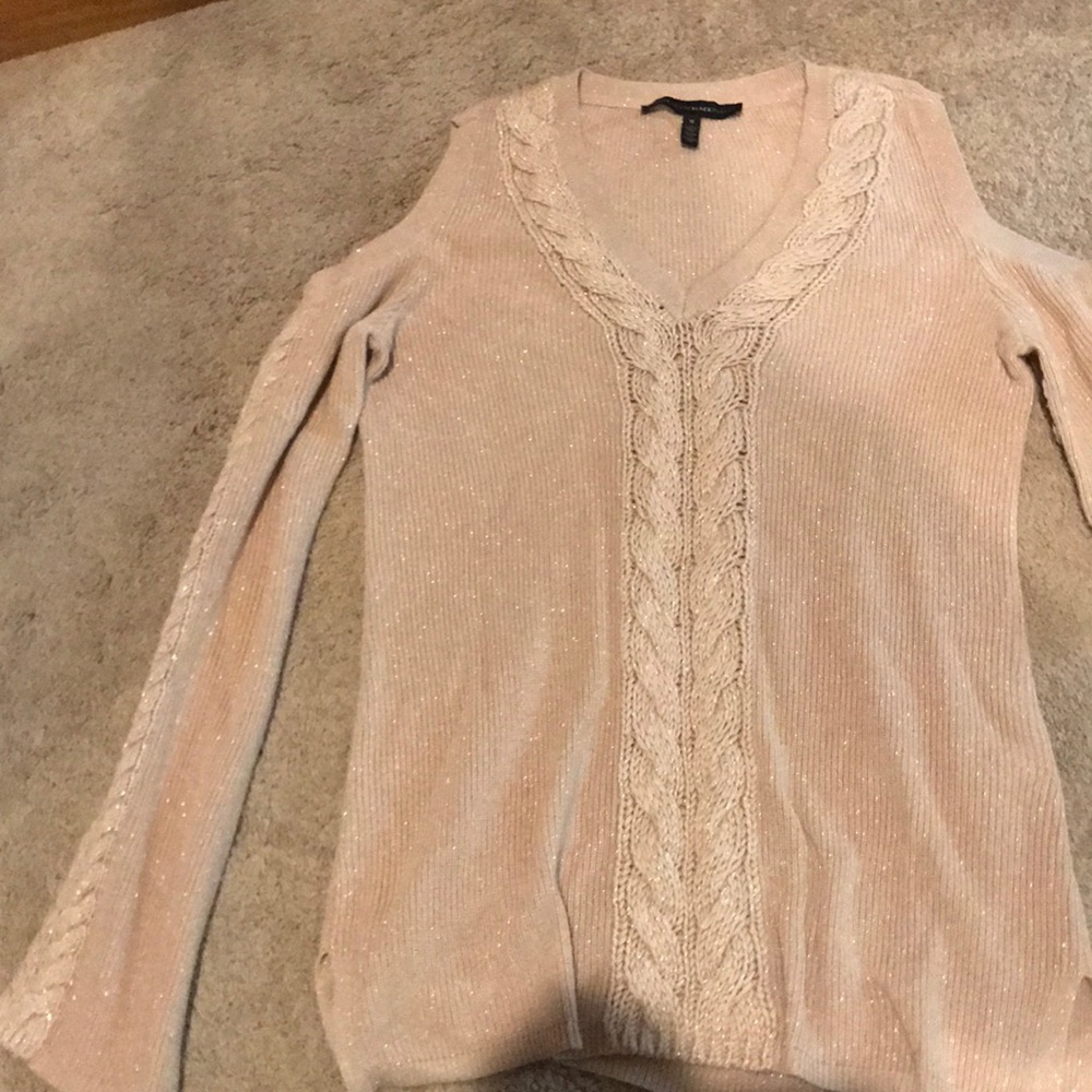 White House Black Market cold shoulder sweater